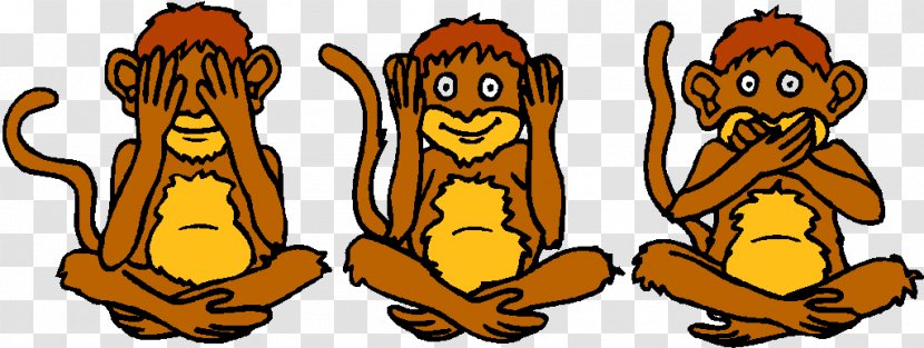 Three Wise Monkeys Drawing Symbol - Paw - Monkey Transparent PNG