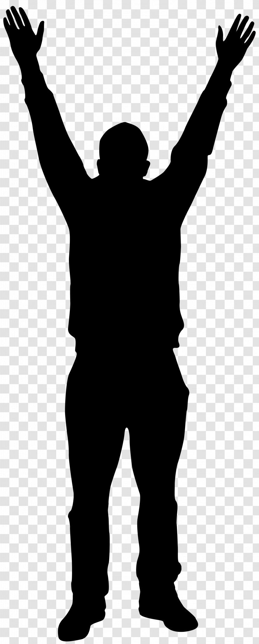 Silhouette Man Clip Art - Holding Hands - With Up Image Transparent PNG