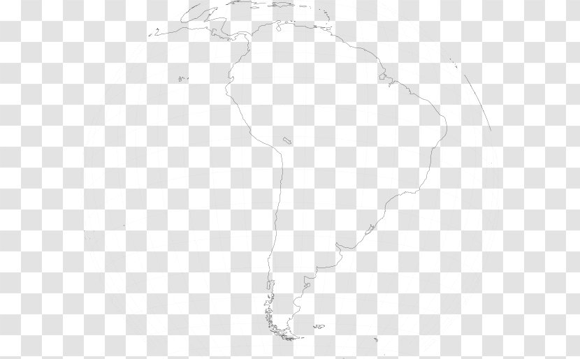South America Blank Map Transparent PNG