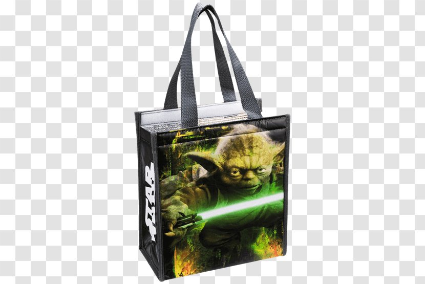 Yoda Anakin Skywalker Padmé Amidala Star Wars Tote Bag - Yellow - Insulated Transparent PNG