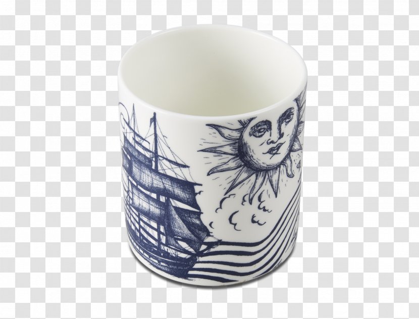 Coffee Cup Ceramic Mug Blue And White Pottery - Sugar Bowl Transparent PNG