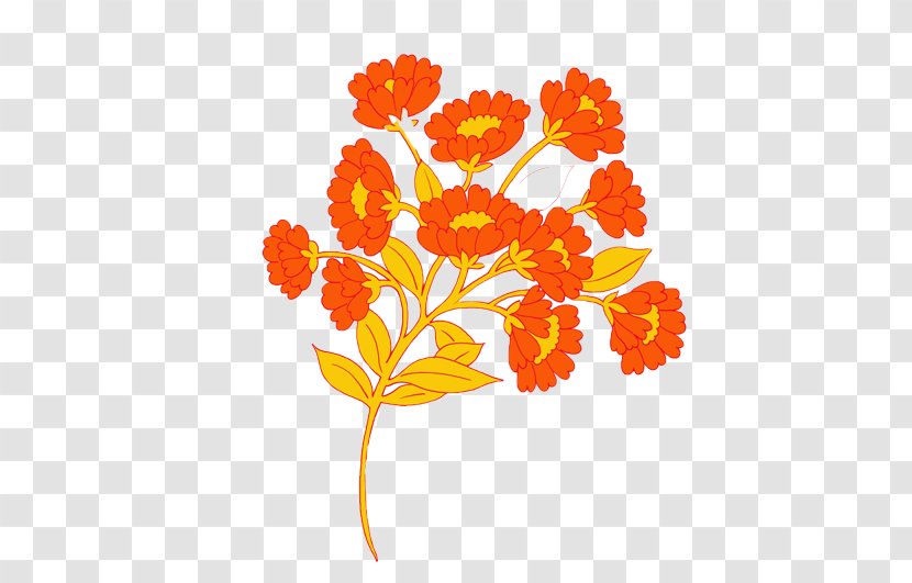 Chrysanthemum Xd7grandiflorum Cartoon Flower - Vector Transparent PNG