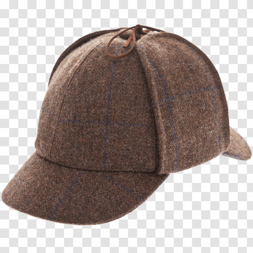 Sherlock Holmes Hat Cap Deerstalker Tweed - Green - With A Blue Transparent PNG