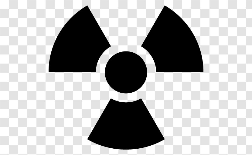 Hazard Symbol Radioactive Decay Radiation Contamination - Black And White - Logo Transparent PNG