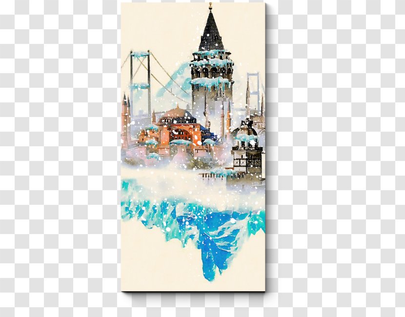 Istanbul Watercolor Painting Transparent PNG