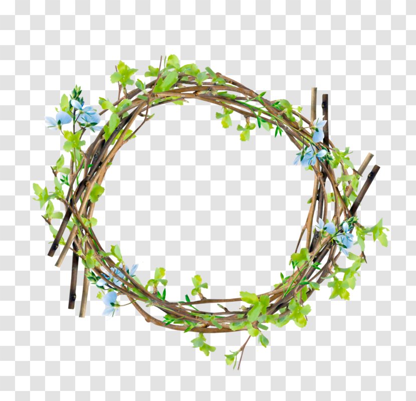 Twig Wreath - Christmas Decoration - Foliage Save Watercolor Transparent PNG