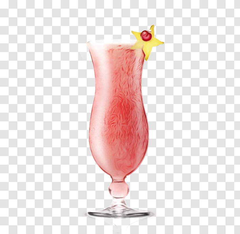 Drink Cocktail Garnish Batida Hurricane - Smoothie - Pink Lady Transparent PNG