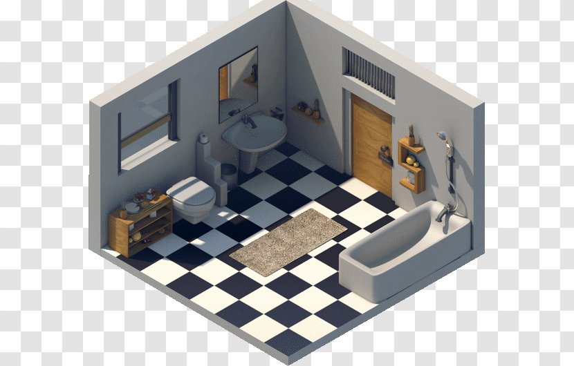 Isometric Projection Bedside Tables Bedroom - Interior Design Services - Wc Plan Transparent PNG