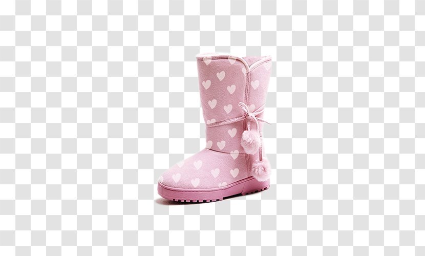 Snow Boot Pink Child - Outdoor Shoe - Boots Pattern Transparent PNG