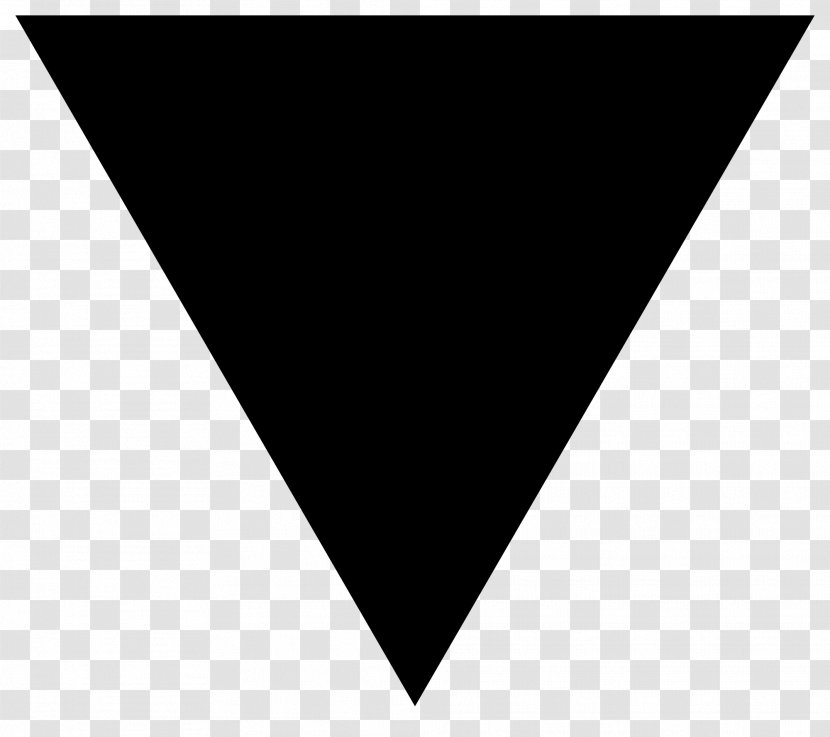 Black Triangle Geometry LGBT Symbol - Watercolor Transparent PNG