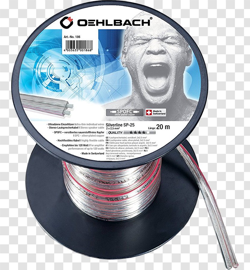 Speaker Wire Electrical Cable Loudspeaker Banana Connector Silver - High Fidelity - Cibo Transparent PNG