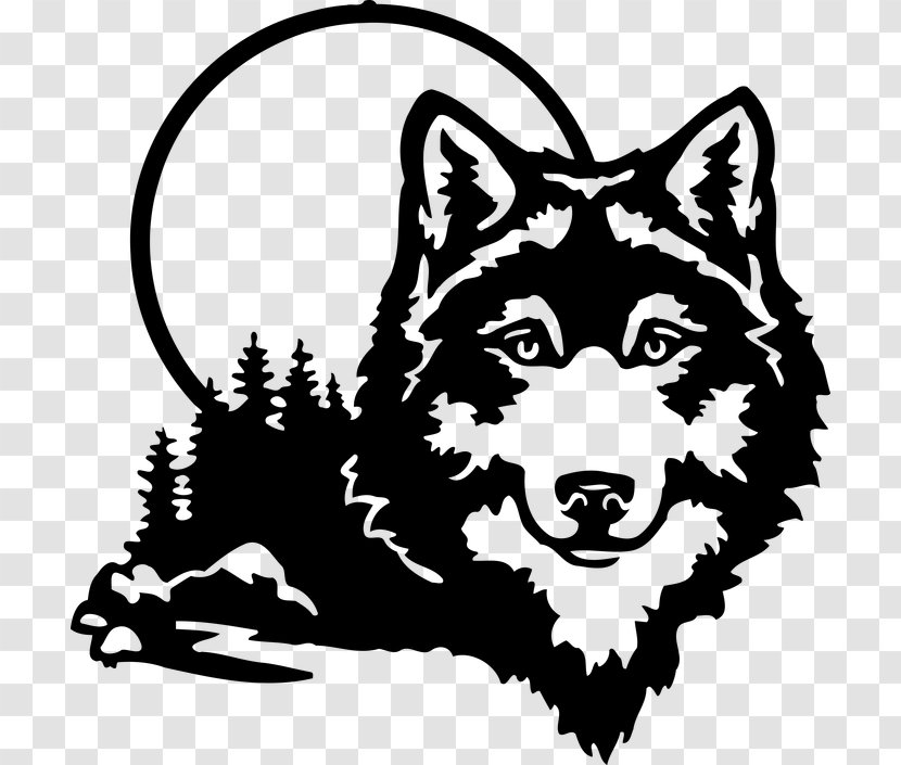 Wolf Cartoon - Head - Greenland Dog Native American Indian Transparent PNG