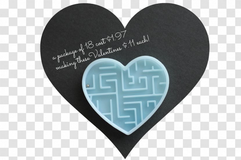 Teal Love Font - Heart - Maze Transparent PNG
