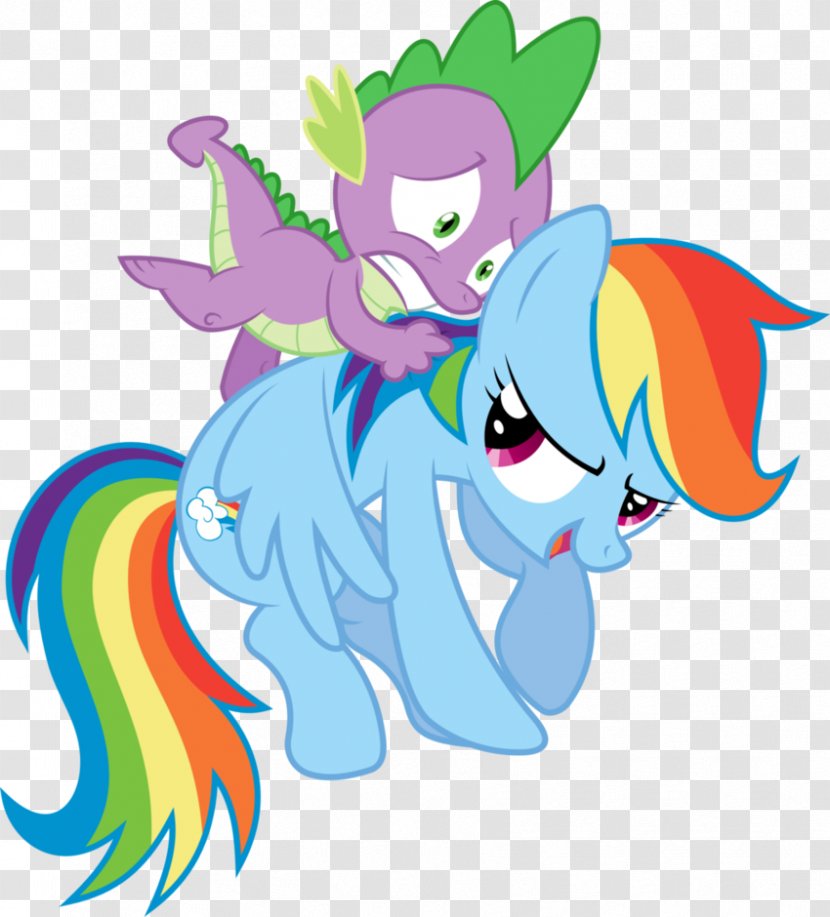 Pony Spike Rainbow Dash Rarity Pinkie Pie - Watercolor - Horse Transparent PNG