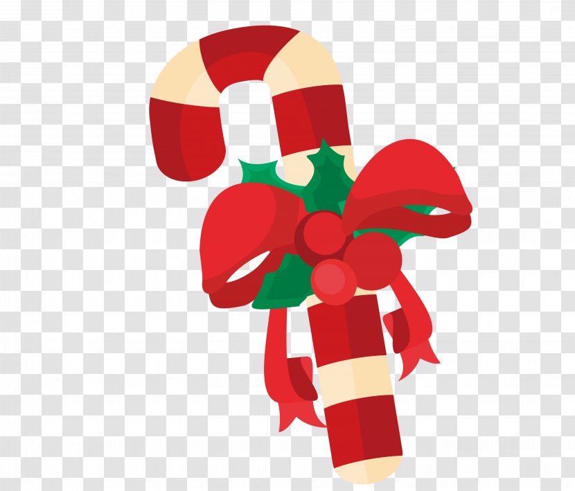 Candy Cane Christmas Gift - Cartoon Element Transparent PNG