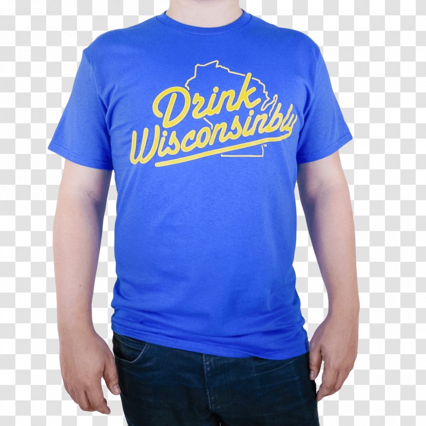 T-shirt Drink Wisconsinbly Pub & Grub Bluza - Top - Blue Transparent PNG