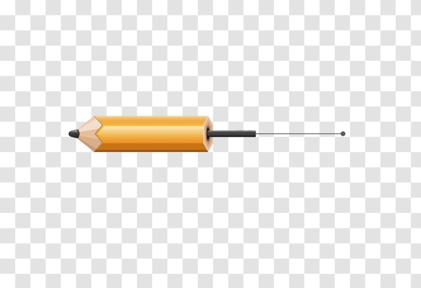 Paint Roller Yellow Material Angle - Pencil Transparent PNG