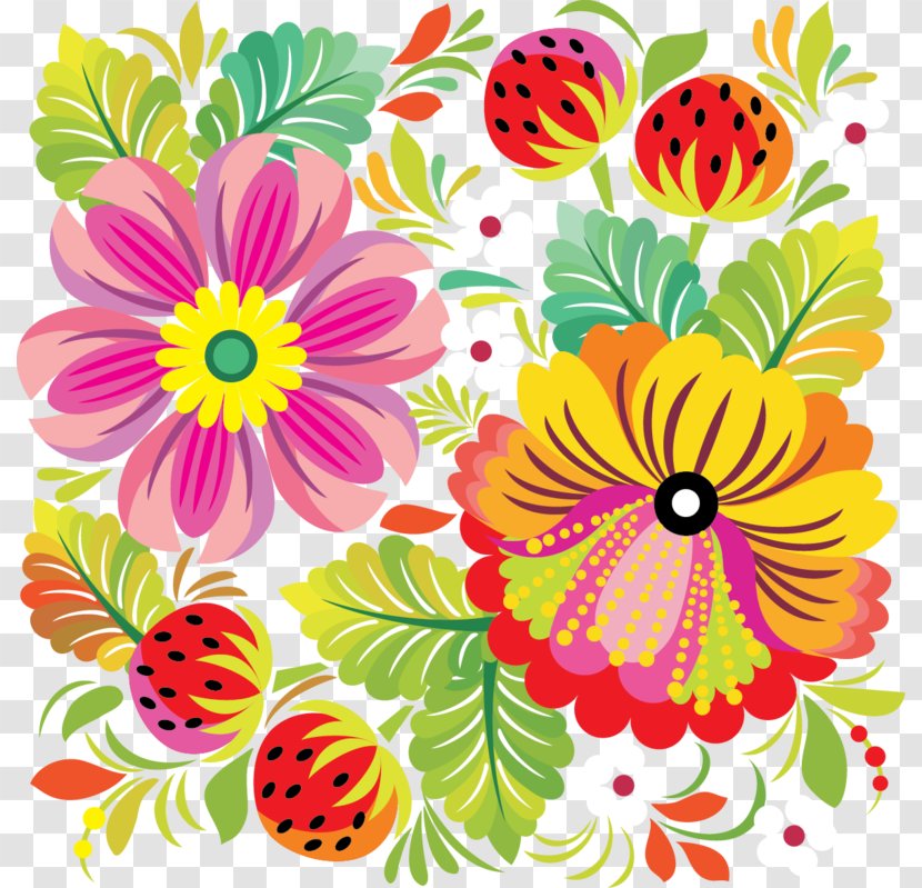 Flowers Background - Khokhloma - Wildflower Petal Transparent PNG
