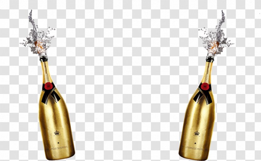 Red Wine Champagne Beer Bottle Transparent PNG