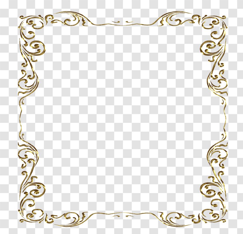 Clip Art Borders And Frames Picture Decorative Arts - Necklace - Gold Frame Transparent PNG