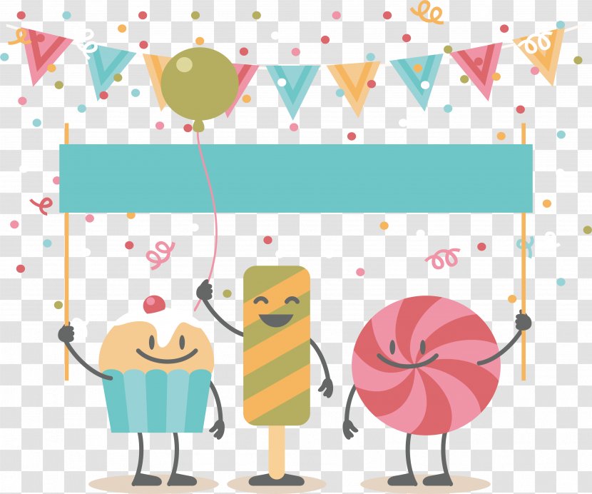 Birthday Cake Party - Convite - Candy Poster Transparent PNG