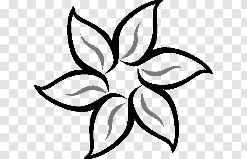 Clip Art Flower Openclipart Vector Graphics - Blackandwhite - Retina Pattern Transparent PNG