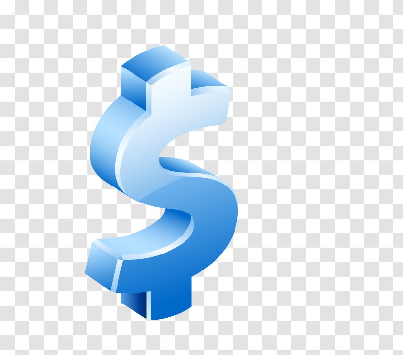 Symbol Royalty-free - Number - Blue Dollar Sign Transparent PNG