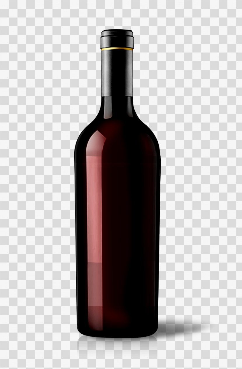 Red Wine Champagne Bottle - Product Design - Picture Of Transparent PNG