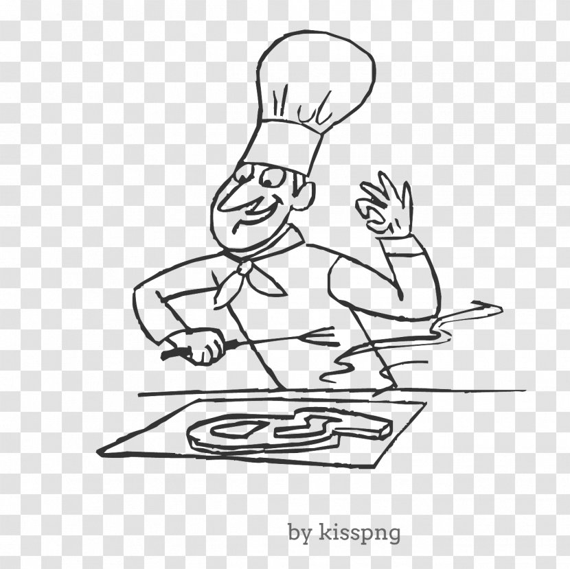 Cartoon Chef Cooking Transparent Clipart. - Flower - Kitchen Transparent PNG