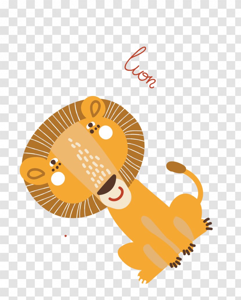 Lion Animal Cartoon Clip Art - Dessin Animxe9 - Flat Animals Transparent PNG