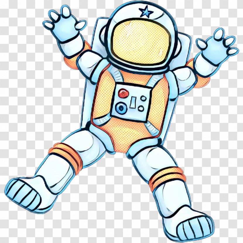 Astronaut Cartoon - Outer Space - Line Art Character Transparent PNG