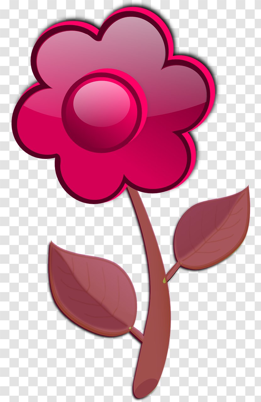 Clip Art Vector Graphics Pink Flowers Image - Magenta - Flower Transparent PNG