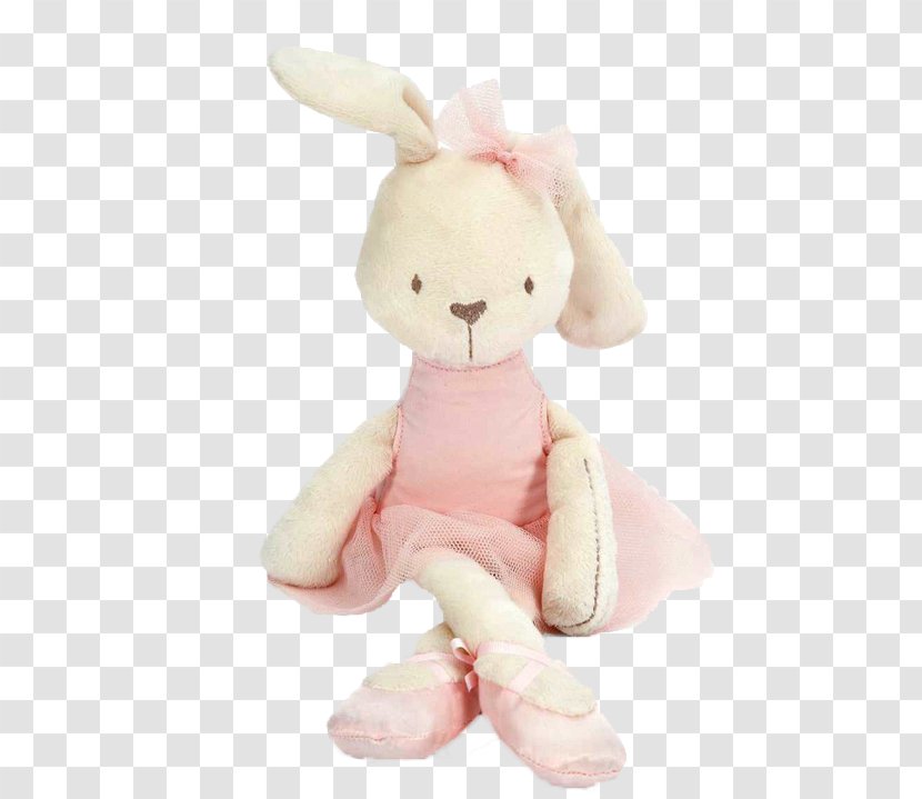 Easter Bunny Rabbit Stuffed Toy Plush - Watercolor - Pink To Appease The Ears Of Dolls Transparent PNG