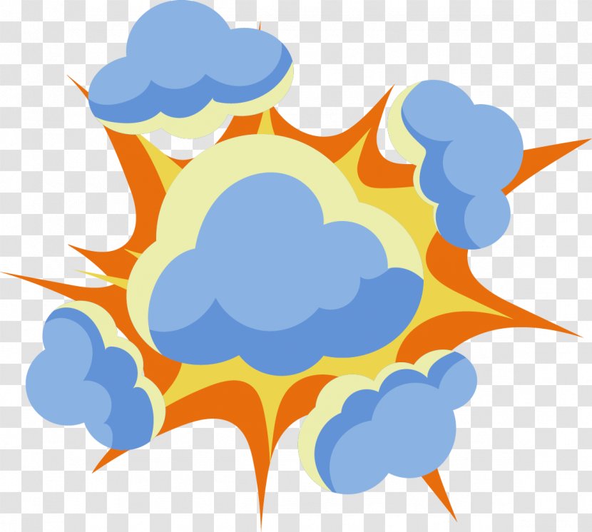 Explosion Clip Art - Orange - Cool Cartoon Cloud Transparent PNG