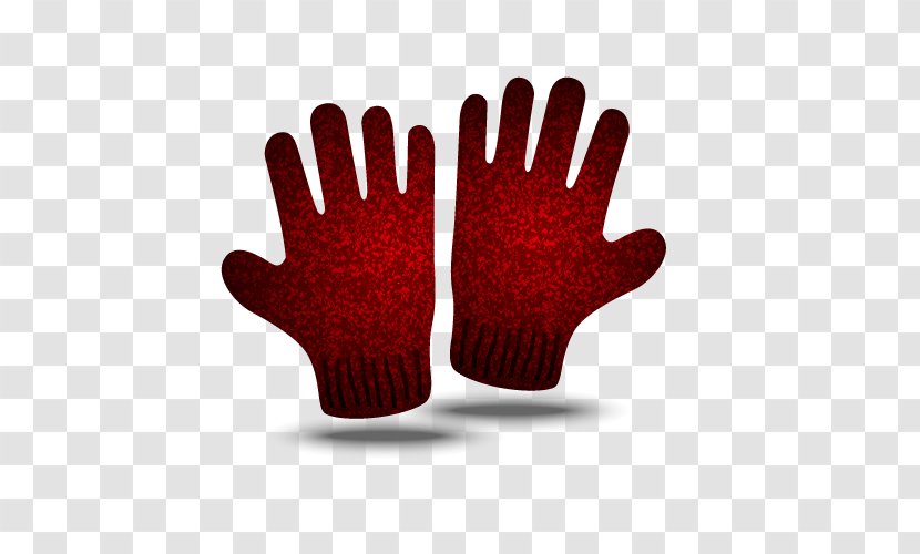 Glove Clothing Clip Art - Mitten - Vector Red Woolen Gloves Transparent PNG