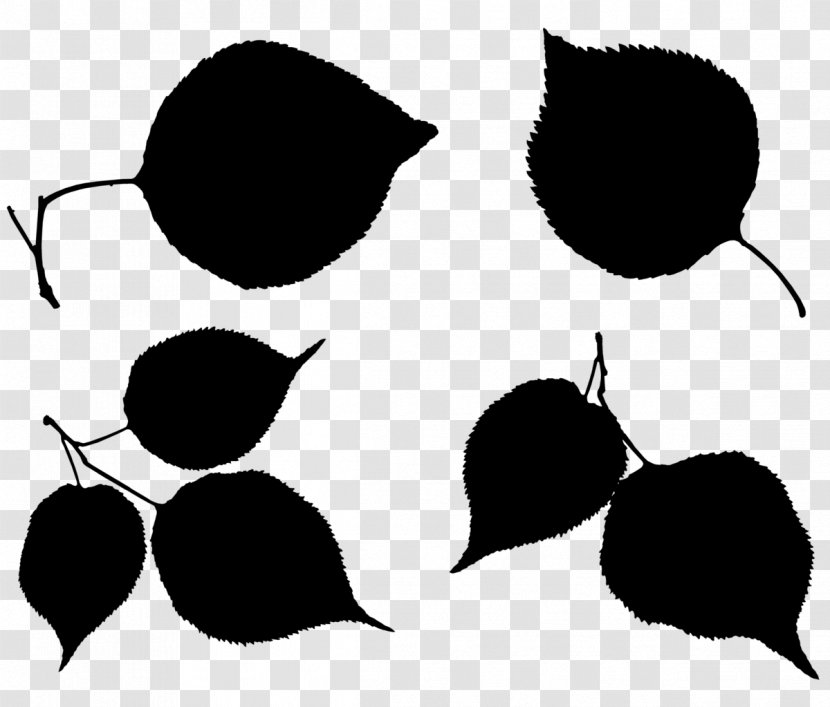 Black & White - Leaf - M Clip Art Fruit Point Line Transparent PNG