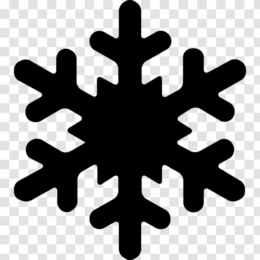 Snowflake Font Awesome Clip Art - Black And White - Snow Flakes Transparent PNG