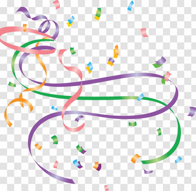 Serpentine Streamer New Year Confetti Clip Art - Organism Transparent PNG