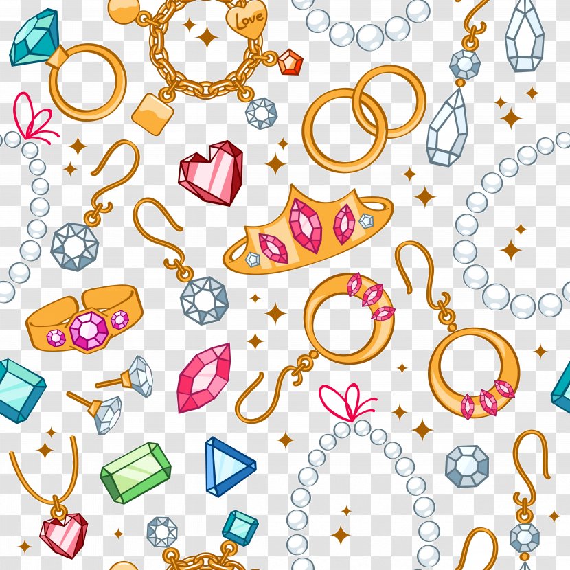 Earring Jewellery Cartoon Gemstone - Jewelry Shading Background Transparent PNG