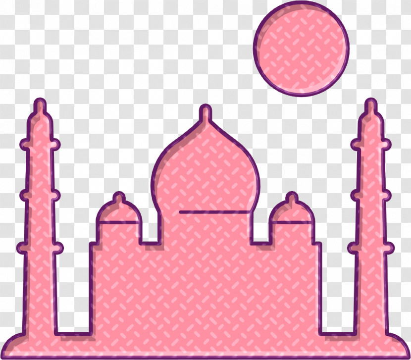 Landscapes Flat Color Icon India Icon Taj Mahal Icon Transparent PNG