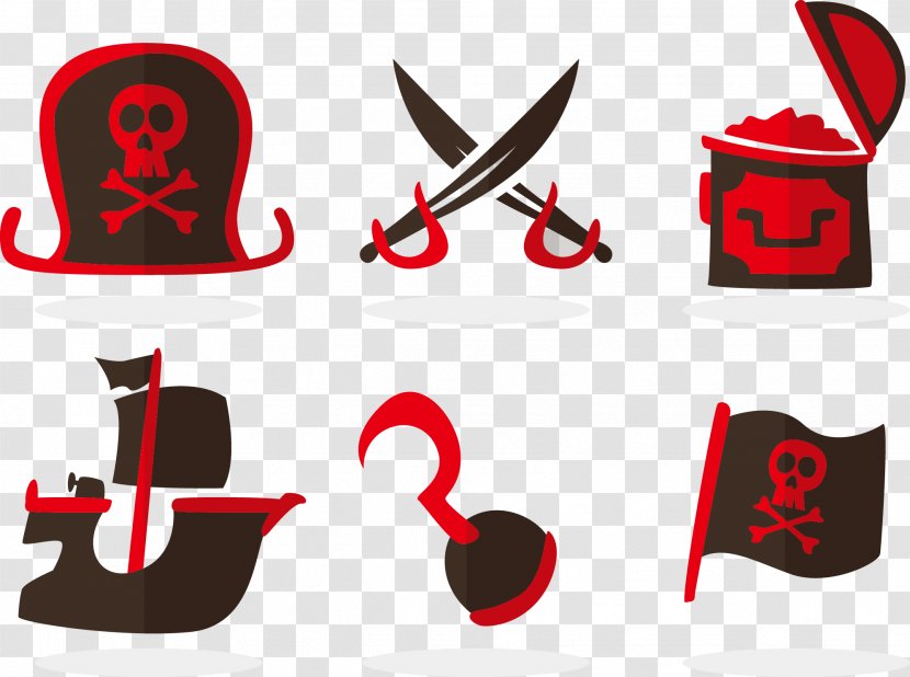 Piracy Icon - Text - Vector Pirates Elements Transparent PNG