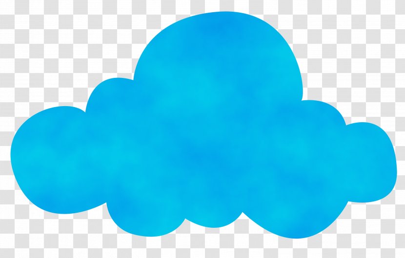 Aqua Cloud Blue Turquoise Teal - Symbol Sticker Transparent PNG
