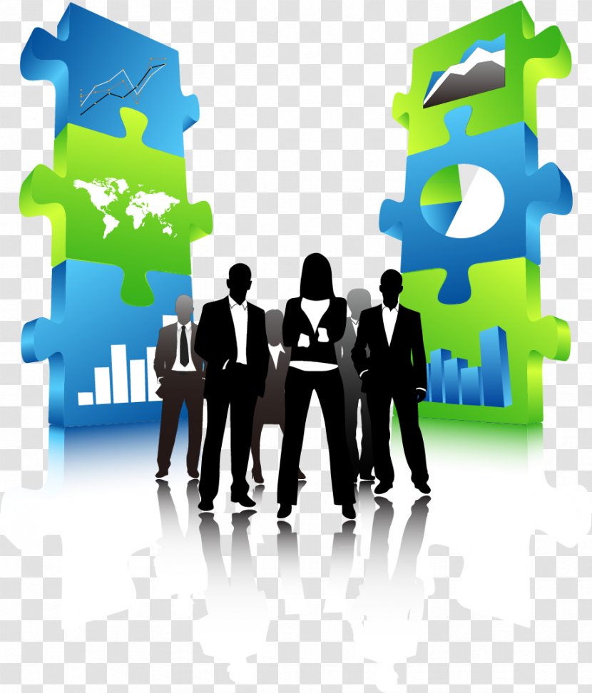 Puzz 3D Jigsaw Puzzle Business - Team - People Silhouette Material Transparent PNG