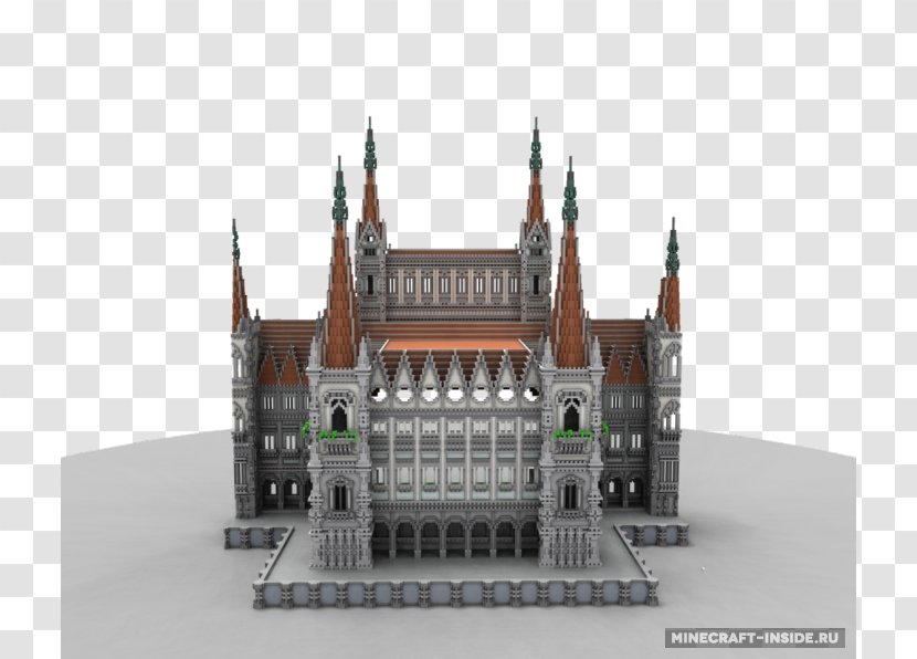 Hungarian Parliament Building Minecraft Facade Architecture - Palace Interior Transparent PNG