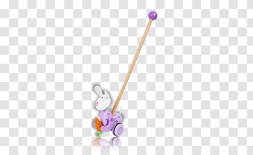 Purple - Bunnies Push Toy Car Transparent PNG