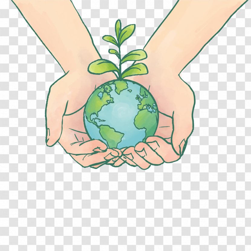 Earth World Environment Day Euclidean Vector - Finger - Holds The Transparent PNG