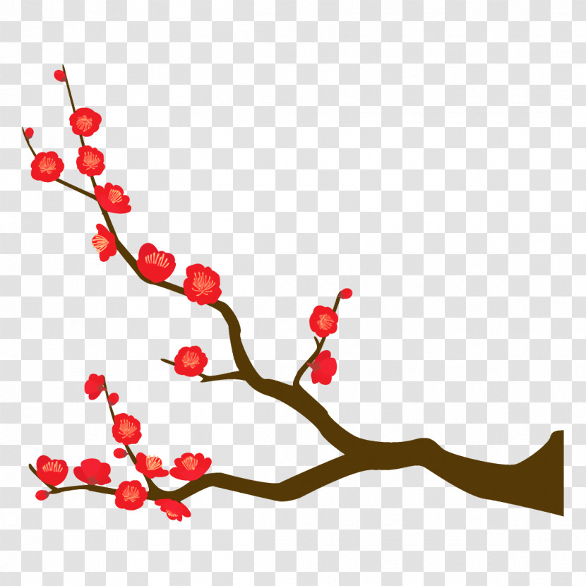 Plum Branch Plum Winter Flower Transparent PNG