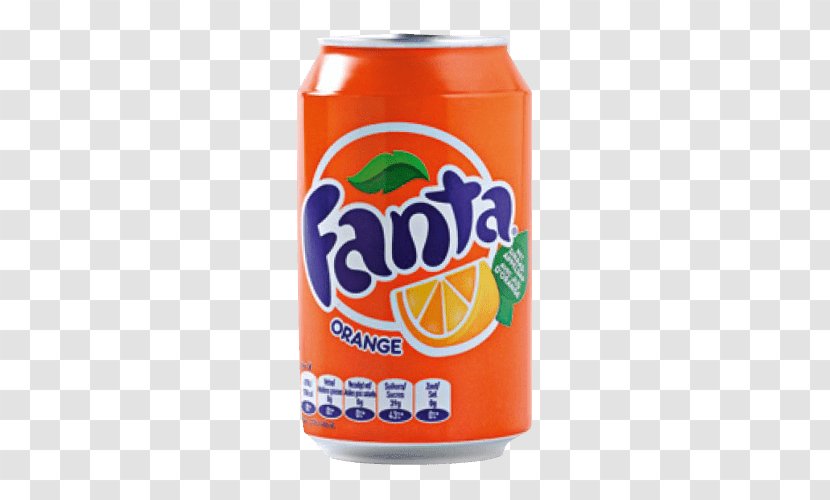 Orange Soft Drink Fizzy Drinks Fanta Can Cans 6 X 330 Ml - Red Transparent PNG