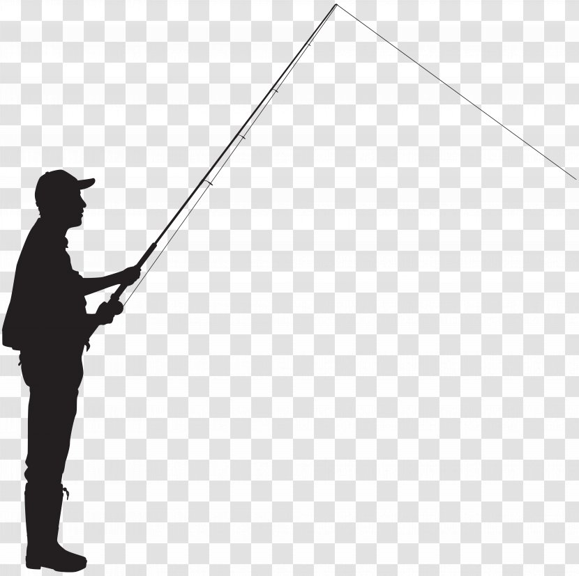 Silhouette Fisherman Fishing Clip Art - Blog - Pole Transparent PNG