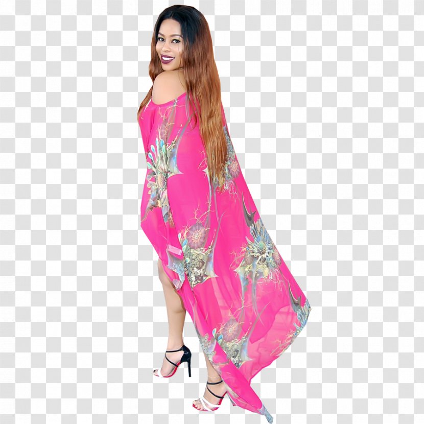Clothing Top Dress Woman Chiffon - Magenta Transparent PNG